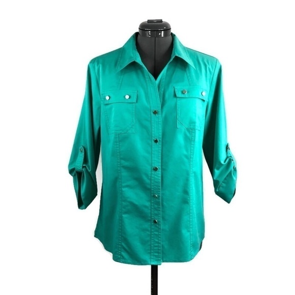 CHRISTOPHER & Banks Casual Button Down Shirt Top - Picture 1 of 8